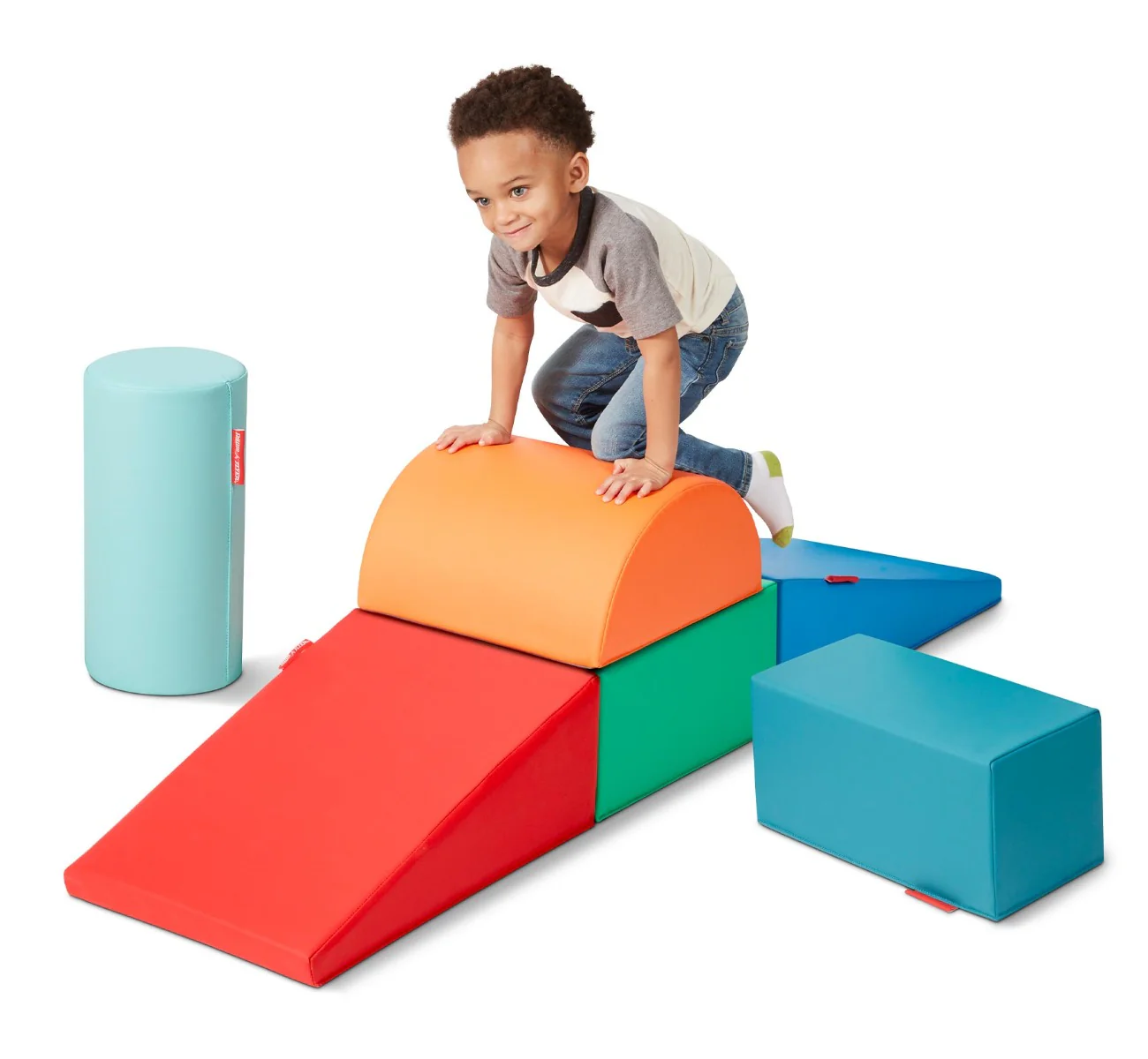 Tumble Town Foam Climbing Blocks for Toddlers - Rainbow - Image 3