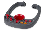 Wrap Around Tray with Electronics and Cup Holder